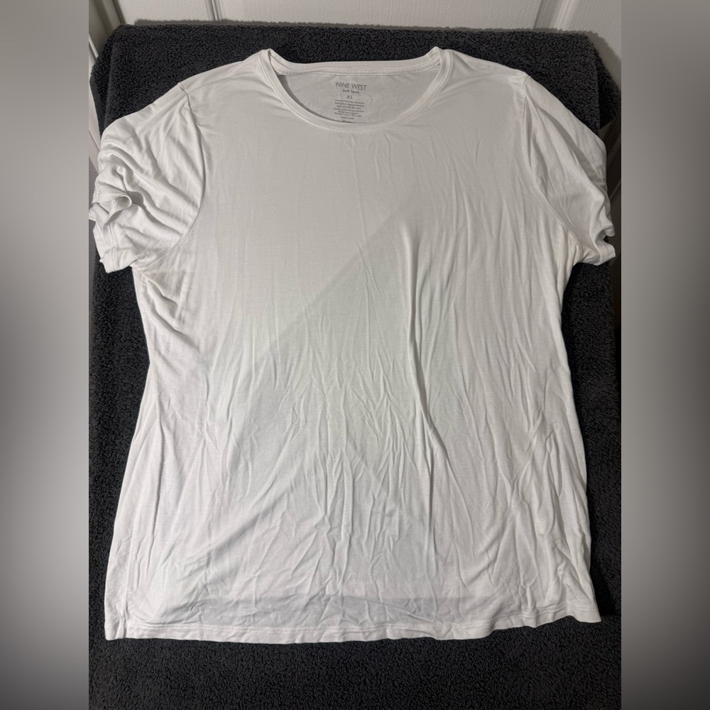 Nine West‎ Soft Spun Classic White Women's Top